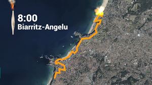 Su olinpikoa Iparraldera helduko da astelehen honetan: ibilbide hau egingo du