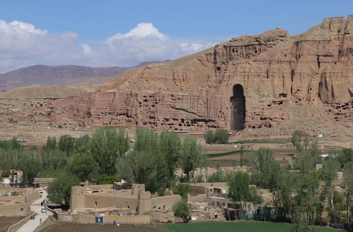 1.500 urte ditue Buda baten hondakinak Bamiyanen, Afganistanen. Argazkia: EFE