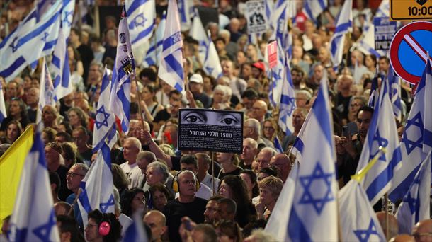 Netanyahuren aurkako manifestazioa, Tel Aviven. Argazkia: EFE