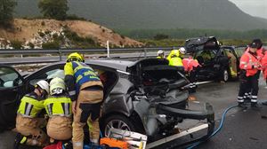 Cerrada la AP-68 en sentido Bilbao por un accidente múltiple con ocho personas heridas ocurrido en Zambrana