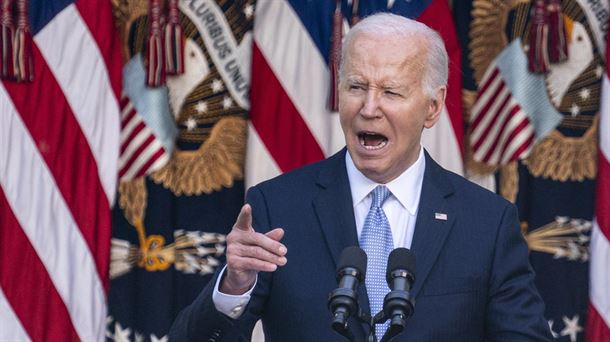 Biden, durante el acto. 