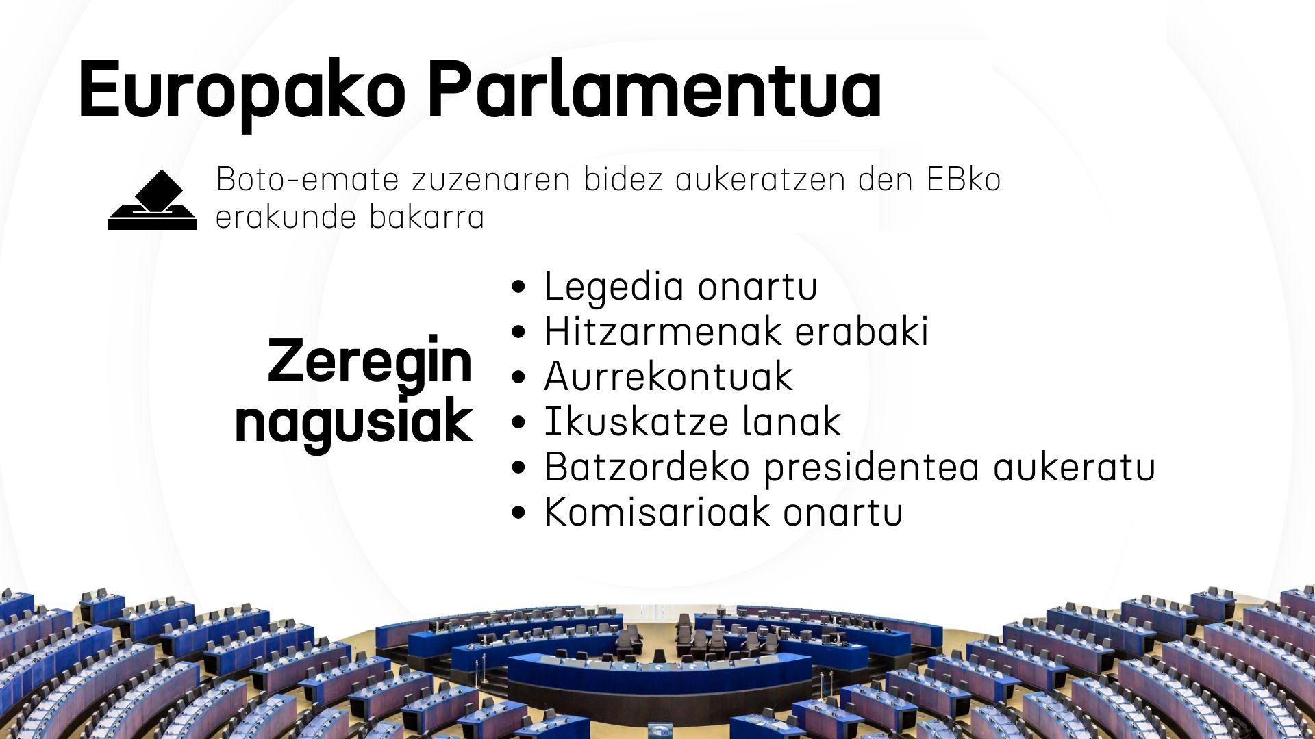 Euodiputatuen konpetentziak. Argazkia: EITB Media.