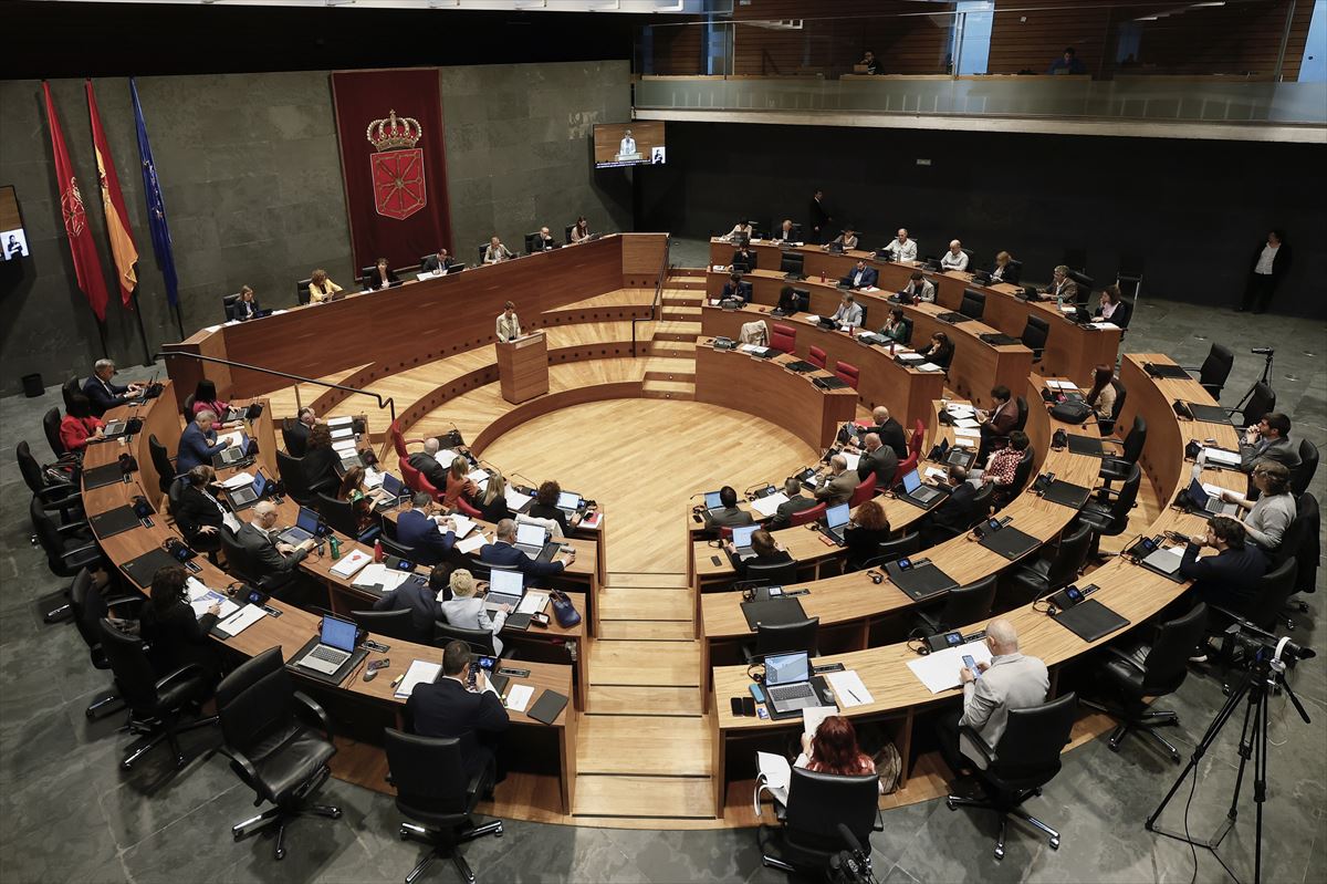 Nafarroako Parlamentua, artxiboko irudi batean