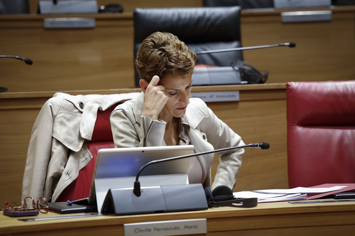 La presidenta del Gobierno de Navarra, María Chivite, en una imagen de archivo