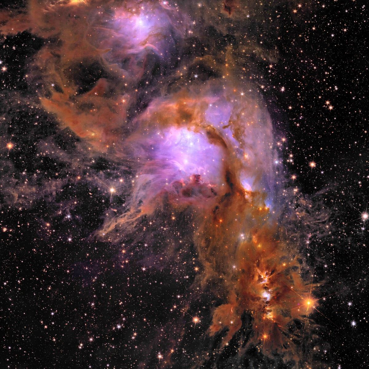 Messier 78 nebulosa, 'Euclid' teleskopioak hartutako irudian.
