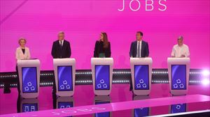 Cara a cara entre los candidatos europeos, sin la ultraderecha en el atril, pero muy presente en el debate