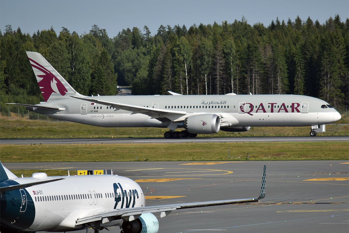 Qatar Airwaysen Boeing 789-9 bat. Argazkia: Wikimedia