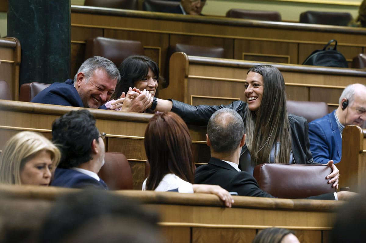 La diputada de Junts, Miriam Nogueras, en el debate. Foto: EFE