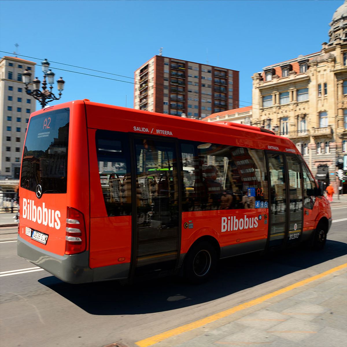 Un minibus de Bilbobus. Imagen: ELA