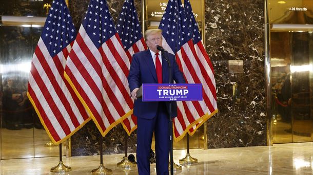 El expresidente de Estados Unidos, Donald Trump, en la Torre Trump de Nueva York. Foto: EFE