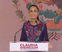 Claudia Sheinbaum eskertuta agertu da ''Mexikoko lehen emakume presidentea'' izateagatik