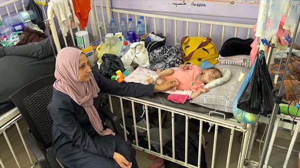 Una niña en un hospital de Gaza (Palestina). Imagen: EITB