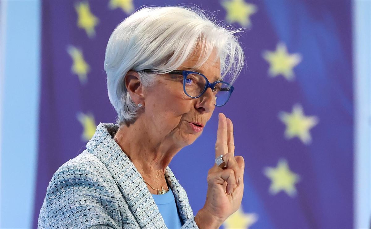 La presidenta del Banco Central Europeo (BCE), Christine Lagarde, este jueves. Foto: EFE