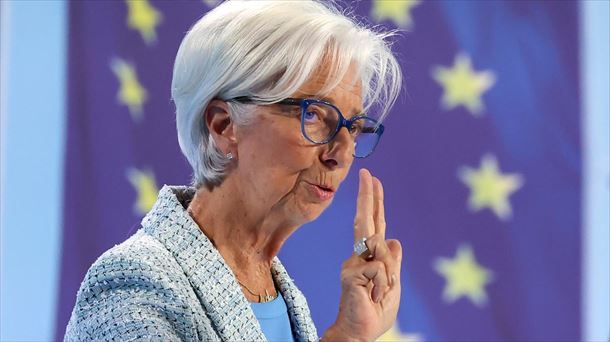 La presidenta del Banco Central Europeo (BCE), Christine Lagarde, este jueves. Foto: EFE