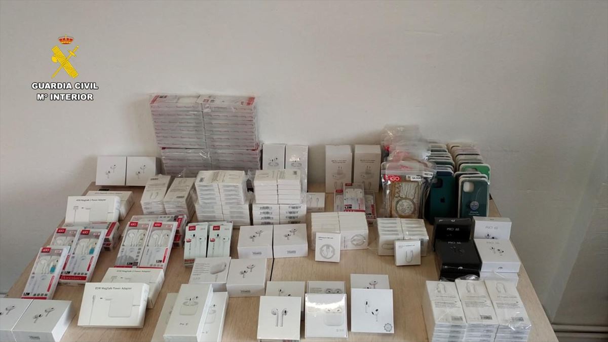 Los productos confiscados por la Guardia Civil