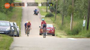 Ihesaldian zihoazen txirrindulariek okerreko bidea hartu dute Dauphine Kriteriumeko seigarren etapan