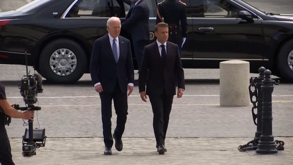 Biden eta Macron