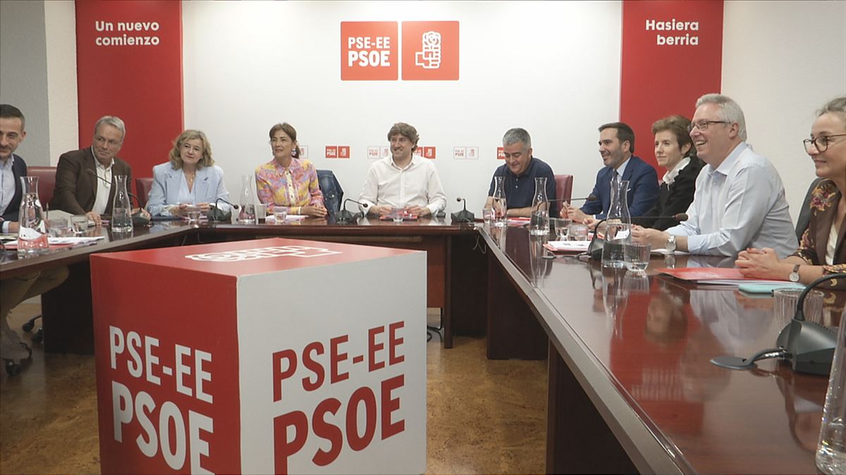 EL PSE ha reunido a su Ejecutiva esta tarde. Captura de imagen de un vídeo de EITB Media.
