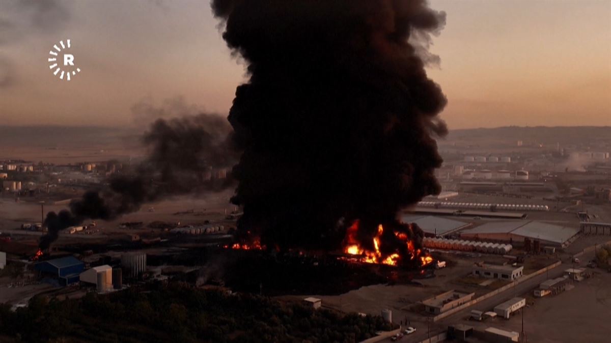 Incendio. Imagen obtenida de un vídeo de Agencias.