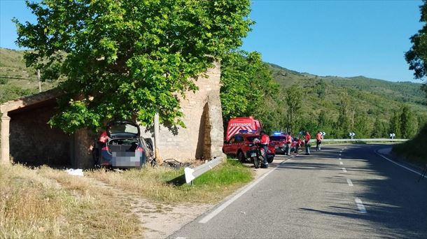 Lugar del accidente. Foto: Policía Foral de Navarra