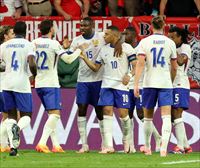 Victoria de Francia ante Austria con un gol en propia puerta de Wober (0-1)