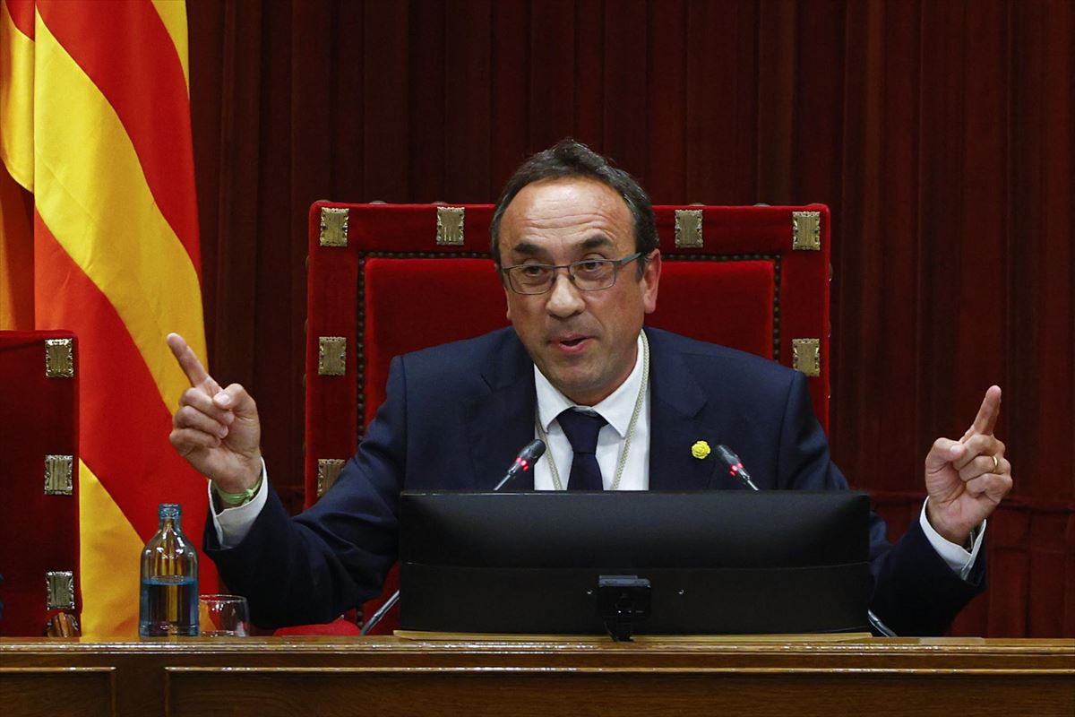 Josep Rull Kataluniako Parlamentuko presidentea, artxiboko irudi batean