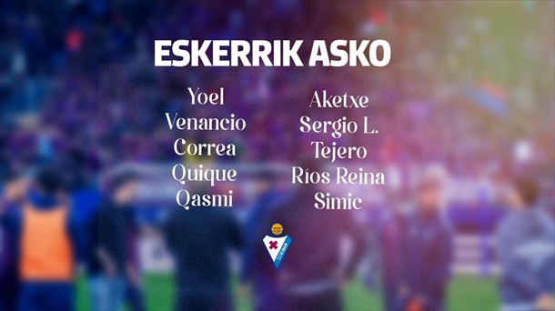 La lista de jugadores que no continuarán en el Eibar la próxima temporada.