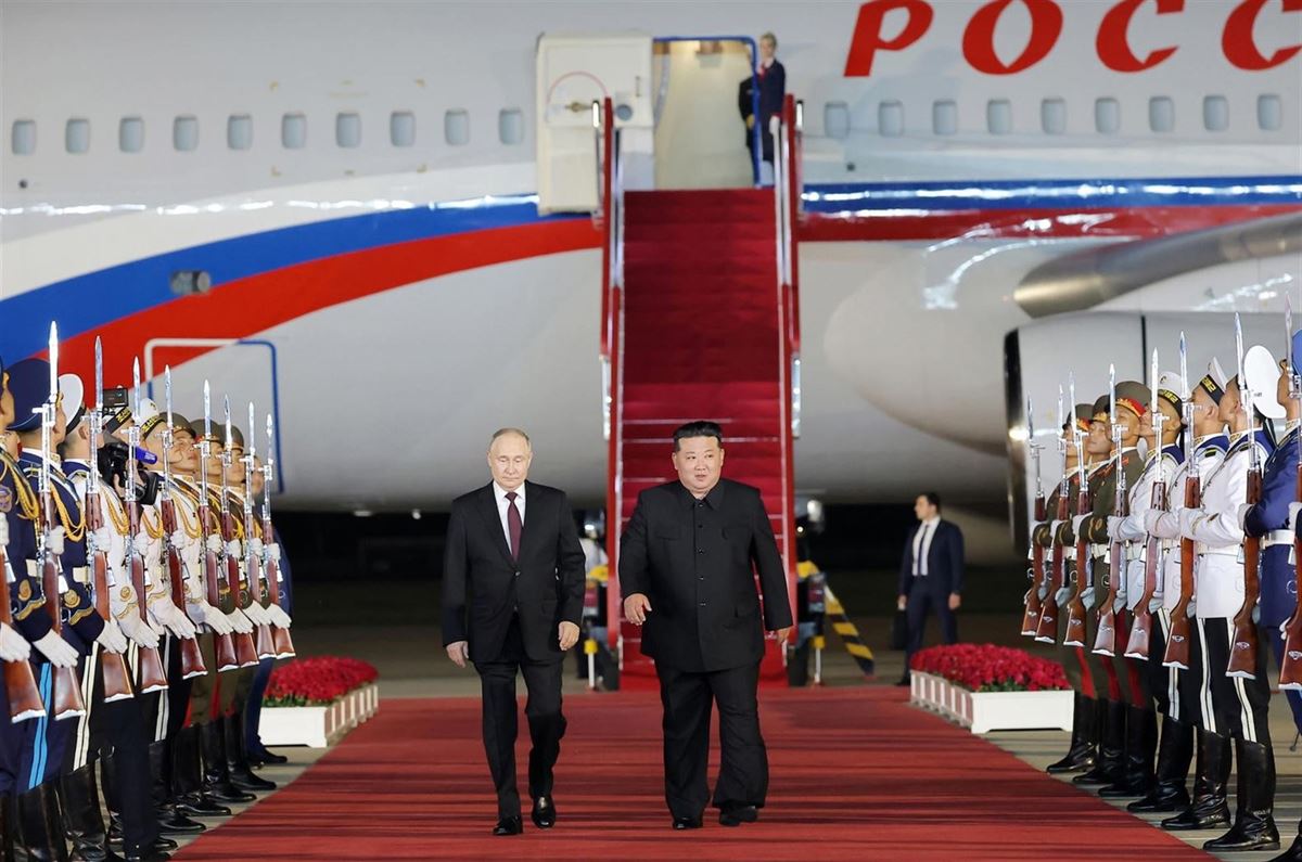 Vladimir Putin y Kim Jong-un. Foto: EFE.