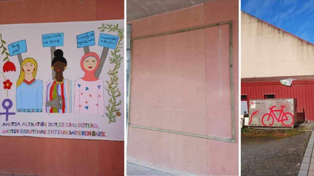 El mural fue realizado por mujeres de origen migrante. Fotos: Ayuntamiento de Elorrio