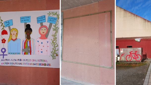 El mural fue realizado por mujeres de origen migrante. Fotos: Ayuntamiento de Elorrio