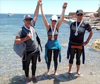 Itziar González, primera persona con discapacidad visual grave en en nadar desde Ibiza hasta Formentera