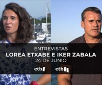 Entrevista a Lorea Etxabe e Iker Zabala en directo en Gaur Egun y en Teleberri este lunes, 24 de junio