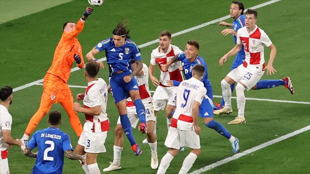 Croacia vs. Italia. Foto: EFE