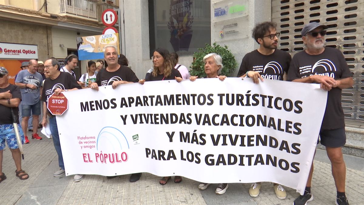 Manifestantes en Cádiz