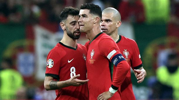 Lágrimas de Cristiano Ronaldo tras errar el penalti en la prórroga. Foto: EFE