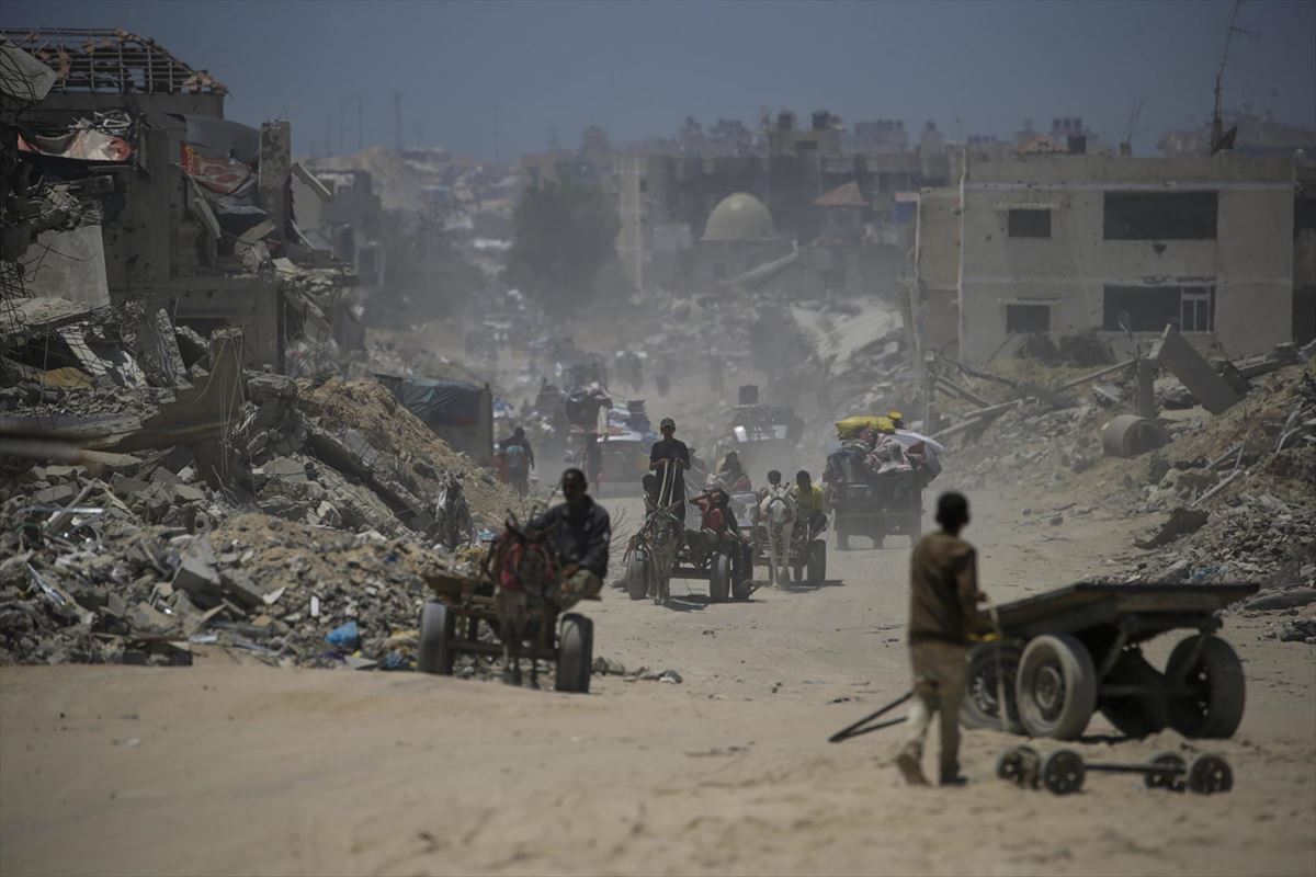 Destrucción en Khan Younis (Gaza). Foto: EFE
