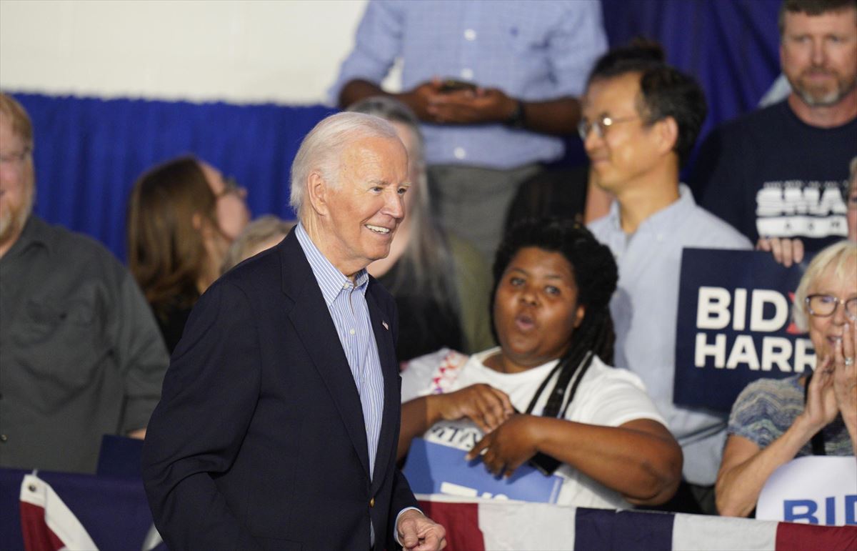 Biden, en un acto de campaña. Foto: EFE