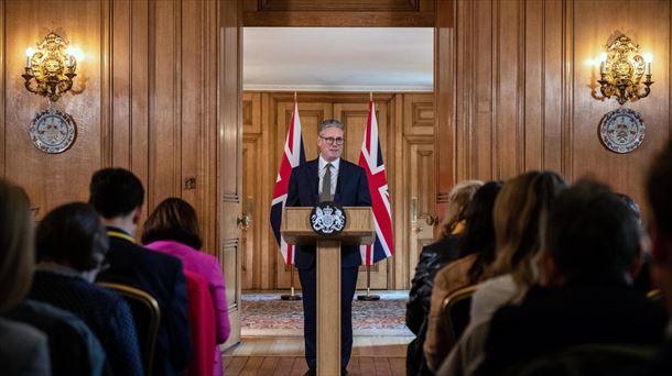 Rueda de prensa del nuevo primer ministro británico. EFE. 