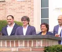 Carles puigdemont se ha reunido hoy con miembros de Junts, ERC, CUP y ANC y Òmnium cultural, en Waterloo