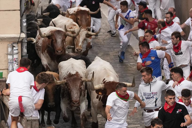 Encierro del 10 de julio. Foto: EFE.