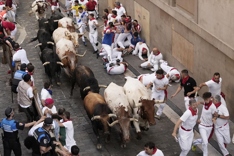Encierro del 10 de julio. Foto: EFE.