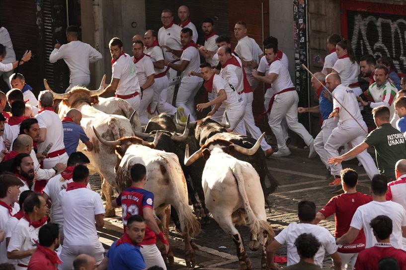 Encierro del 10 de julio. Foto: EFE.