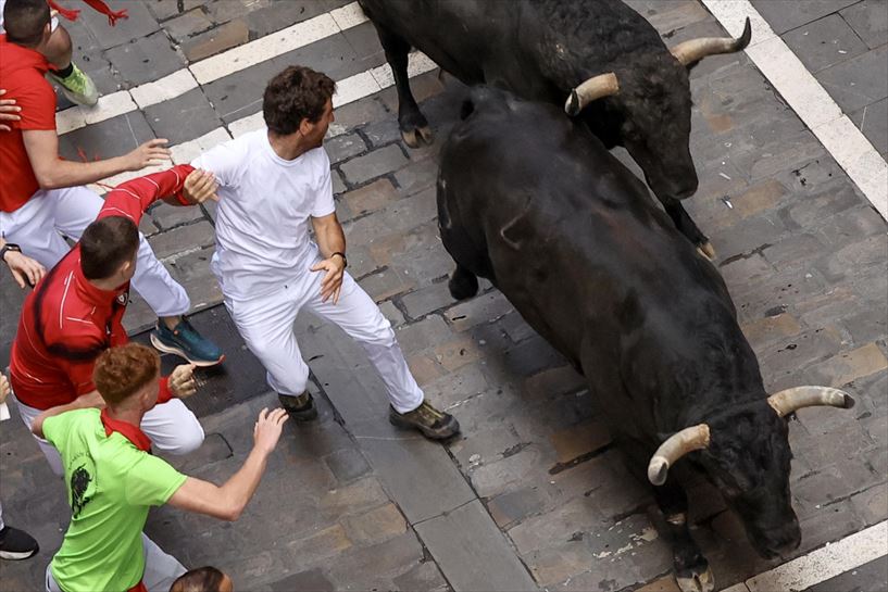 Encierro del 12 de julio. Foto: EFE.