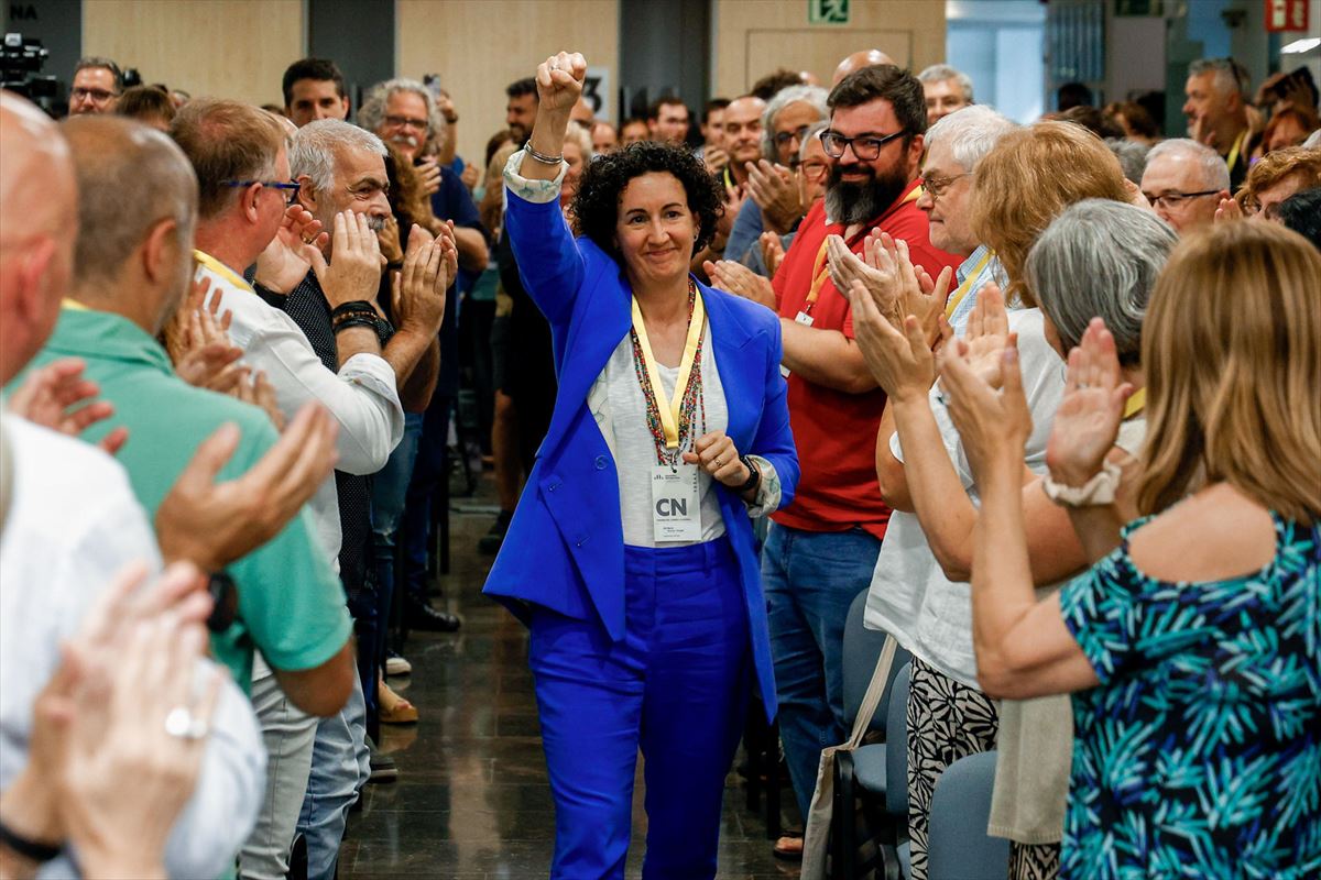 Marta Rovira, secretaria general de ERC, a su llegada al Consell Nacional del partido. Foto: EFE