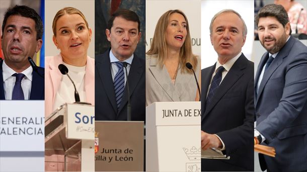 Valentzia, Gaztela eta Leon, Extremadura, Aragoi, Murtzia eta Balearretako presidenteak. EFE