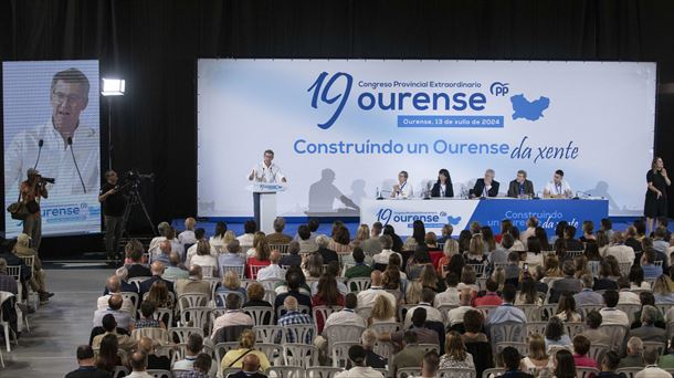 Alberto Núñez Feijóo, presidente del PP, este sábado. Foto: EFE