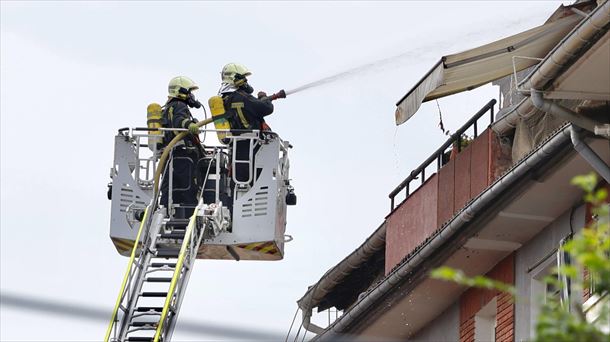 Incendio en Errenteria. Foto: EFE