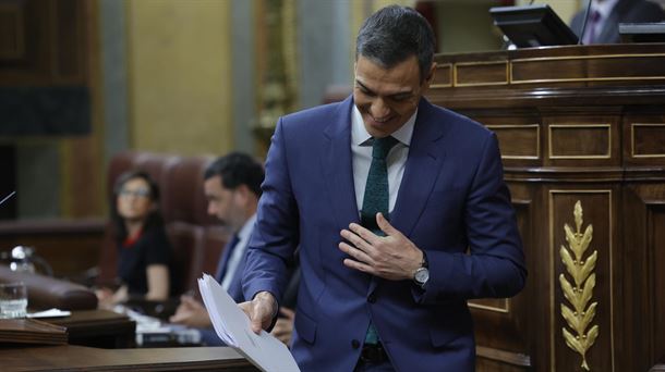 Pedro Sanchez Espainiako gobernuburua Diputatuen Kongresuan. Argazkia: EFE 