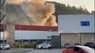 Aparatoso incendio en una empresa de Iurreta