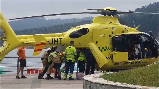 Gorliz, esta mañana. Imagen obtenida de un vídeo de EITB Media.